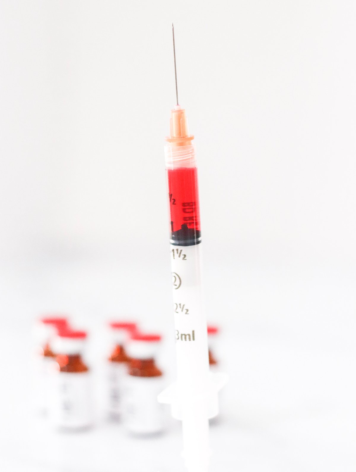 Syringe needle with B12